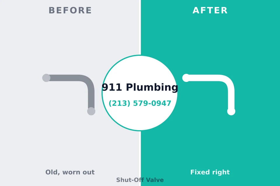 Before and after: plumbing repair Fountain Hill, PA